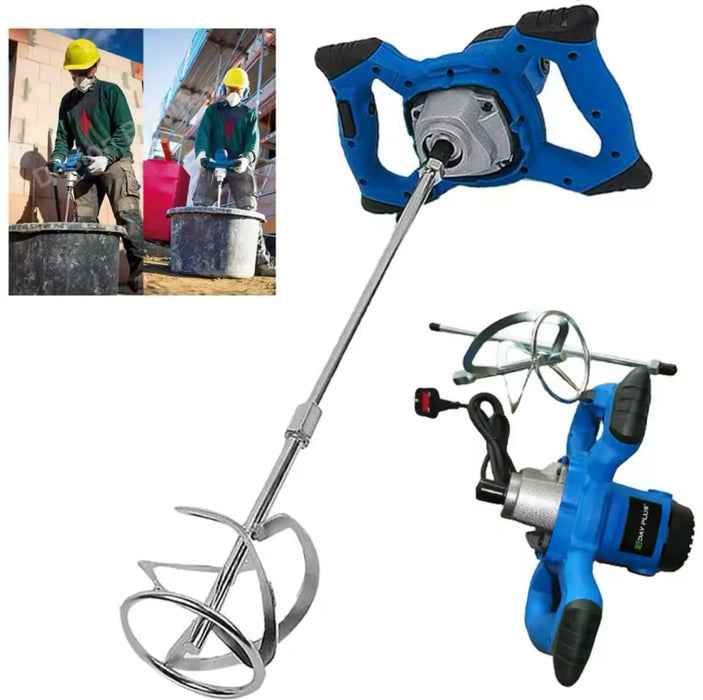 2800W Electric Paddle Mixer – 6-Speed Portable Stirring Tool for Mortar, Grout, Paint, Cement, and Plaster