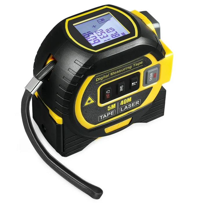 Laser Tape Measure 3 In 1 Digital Tape Measure High Precision Laser Rangefinder Steel Tape Measure