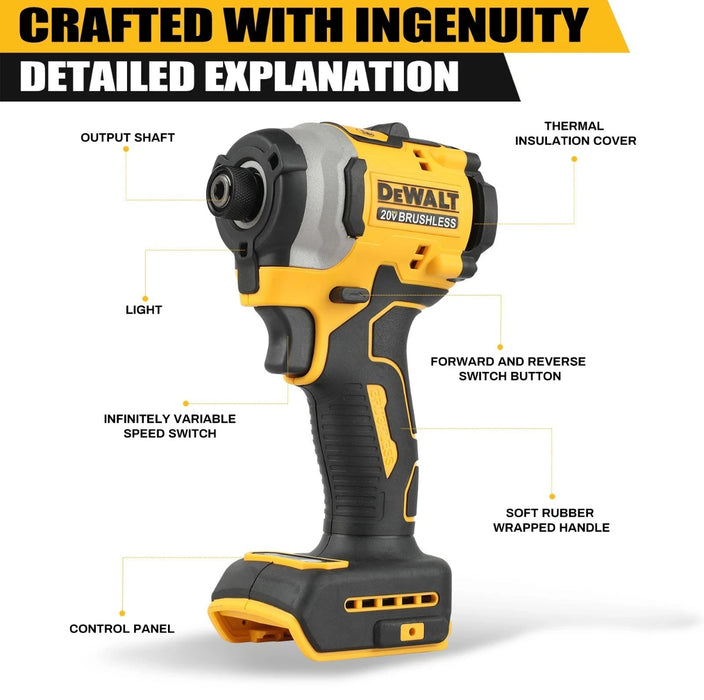 DeWalt DCF805 & DCD850 Brushless Cordless Drill and Impact Driver Kit + FREE Tool Bag