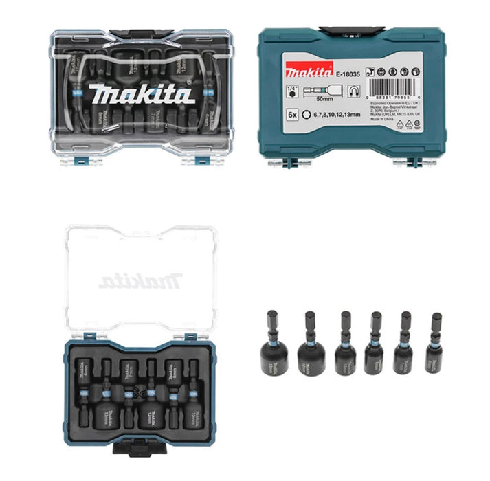 Makita E-18035 Black Impact Magnetic Socket 6X1/4"
Hexagonal Shank Hex Nut Length 50MM 6-13MM
