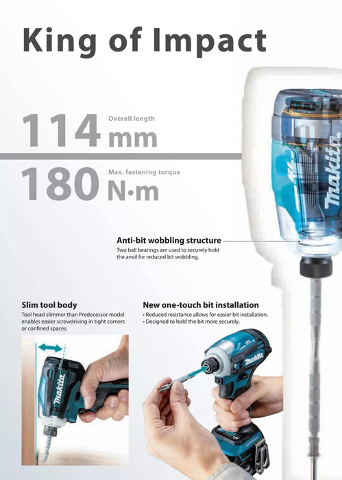 Makita DTD172Z Brushless Cordless Impact Driver 18V Lithium-Ion Power Drill