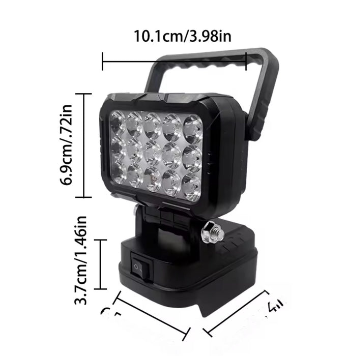 2 in 1 18V Lithium Battery LED Work Light Lamp Spotlight & USB Charger for Makita