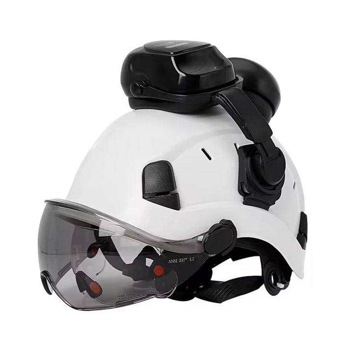 CE Safety Helmet with Visor, Goggles & Earmuffs – ANSI Certified Hard H