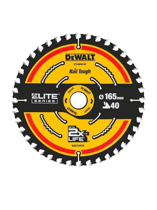 DeWalt DT10640 Extreme Framing Circular Saw Blade 165 x 20mm 40T (2 Pack)