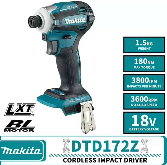 Makita DTD172Z Brushless Cordless Impact Driver 18V Lithium-Ion Power Drill
