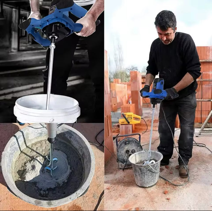 2800W Electric Paddle Mixer – 6-Speed Portable Stirring Tool for Mortar, Grout, Paint, Cement, and Plaster