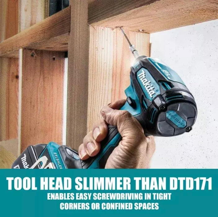 Makita DTD172Z Brushless Cordless Impact Driver 18V Lithium-Ion Power Drill
