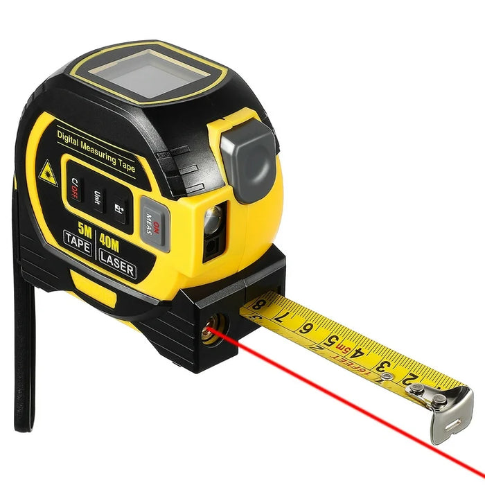 Laser Tape Measure 3 In 1 Digital Tape Measure High Precision Laser Rangefinder Steel Tape Measure