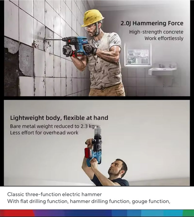 BOSCH GBH180-LI 18V Brushless SDS Plus Cordless Rotary Hammer – Professional Bare Tool