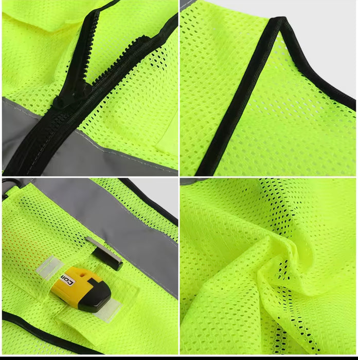 High Vis Reflective Safety Vest – Adjustable PPE for Construction & Work Safety